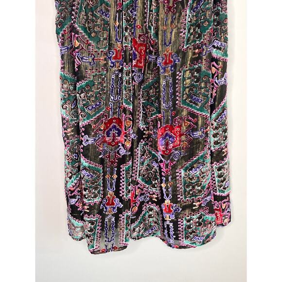 Moulinette Soeurs Linnea Burnout Velvet Metallic Mini Swing Dress Multi Women XS - Picture 4 of 10